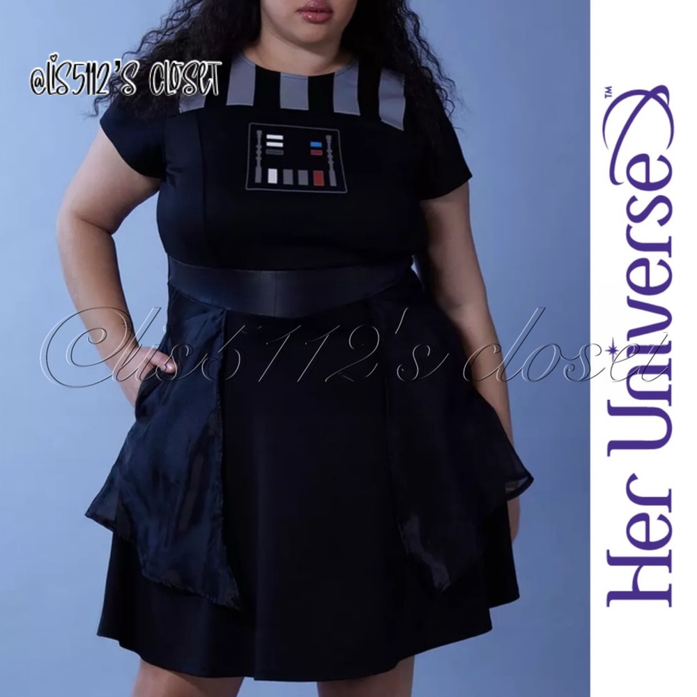 Her Universe x Disney Star Wars Darth Vader Fit & Flare Retro Dress 5X 28